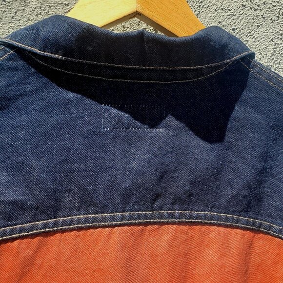 Frida Kahlo Y2K Portrait Denim Trucker Jacket Hand Painted Women L XL / Men M - Picture 12 of 16